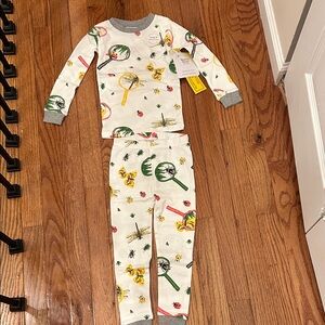 New Burt’s Bees Kids Pajamas with Bug Print-3T
